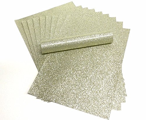 A4 Glitter Paper Sparkly Soft Touch Non Shed Thick 150gsm / 40lb Paper 10 Sheets (Light Gold)