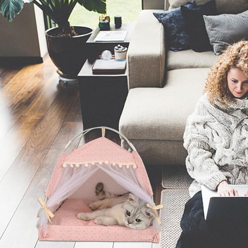 Maison confortable pour chats stressés qui cherchent un dôme de repos isolant - 5