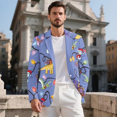 Christmas Jacket for Men Regular Fit Mens Sport Coats for Xmas Party Banquet Men's Christmas Jacket with Pockets2