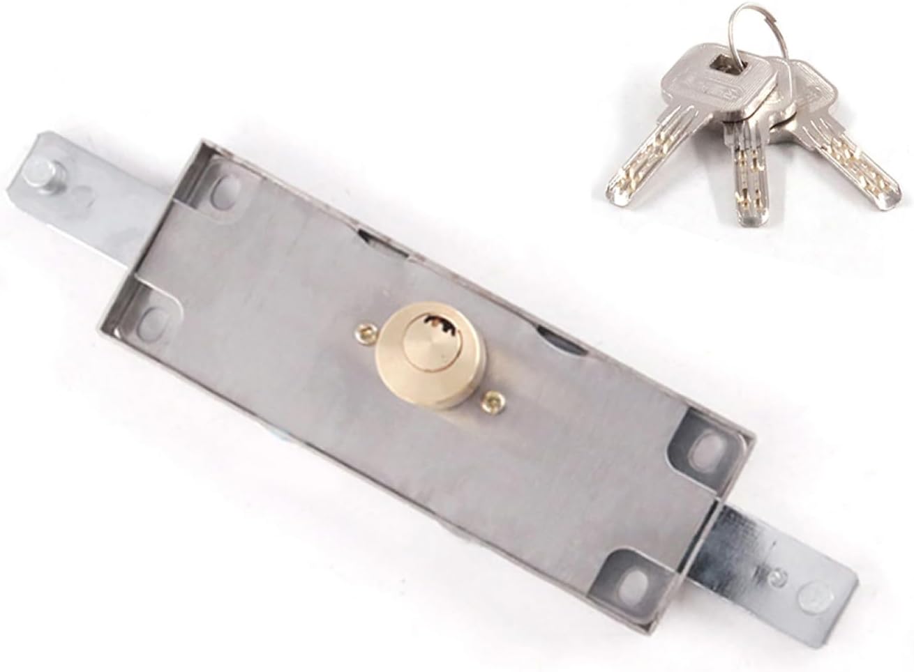 Roller Door Lock Vertical Keyway Rolling Shutter Door Lock Roller Shutter Warehouse Door Lock Garage Door Lock with 3 Keys Rolling Shutter Door Keyway