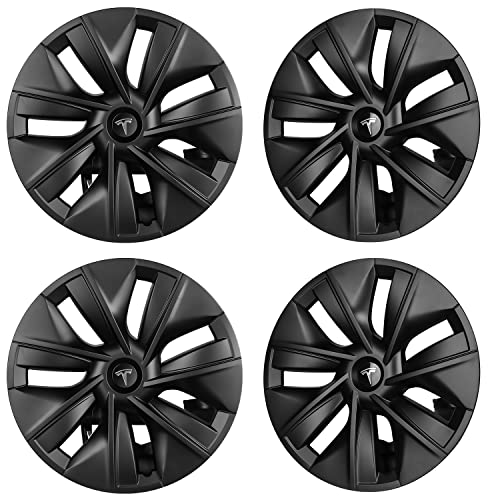Image of Tesla Model Y Hub Caps Model Y Wheel Cap 19 Inch Hub Caps Heavy Duty Wheels Rim Covers for Tesla Model Y (Set of 4)