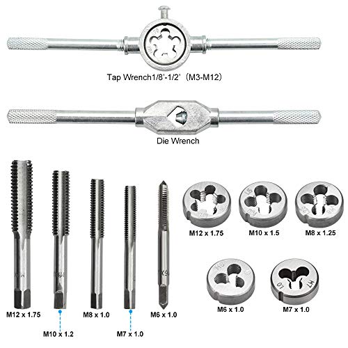 Gewindeschneider-Set BUZIFU 12 Teile für metrische Gewinde