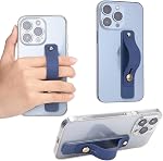 8 Pcs Phone Finger Grip Holder Cell Phone Strap Slides Flat Stander Portable Phone Grip Strap Mobile Phone Loops Bracket for All Phone Case, 8 Colors