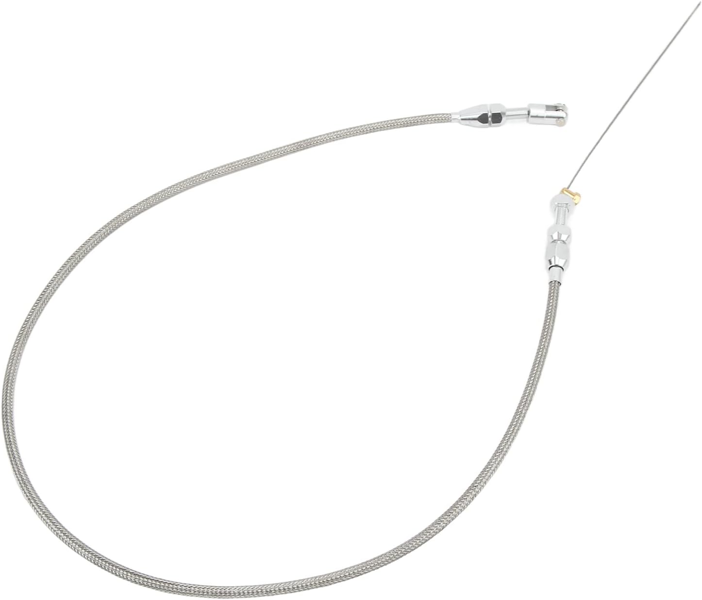 Generic Stainless Steel Durable Throttle Cable Replacement for LS1 4.8/5.3/6.0L Engines 1999‑2007, Perfect Fit for LS1 5.7L Engines, Cut to Length, for Gas Pedal Assemblies