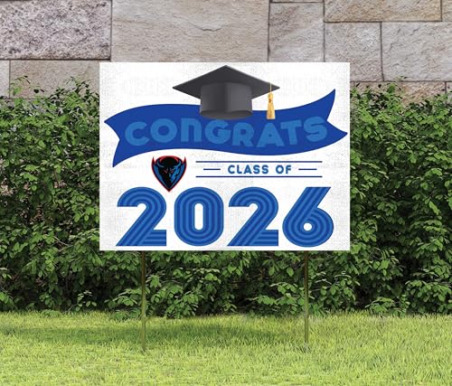 KH Sports Fan DePaul Blue Demons Congrats Class of 2026 Graduation Yard Sign, 18x24
