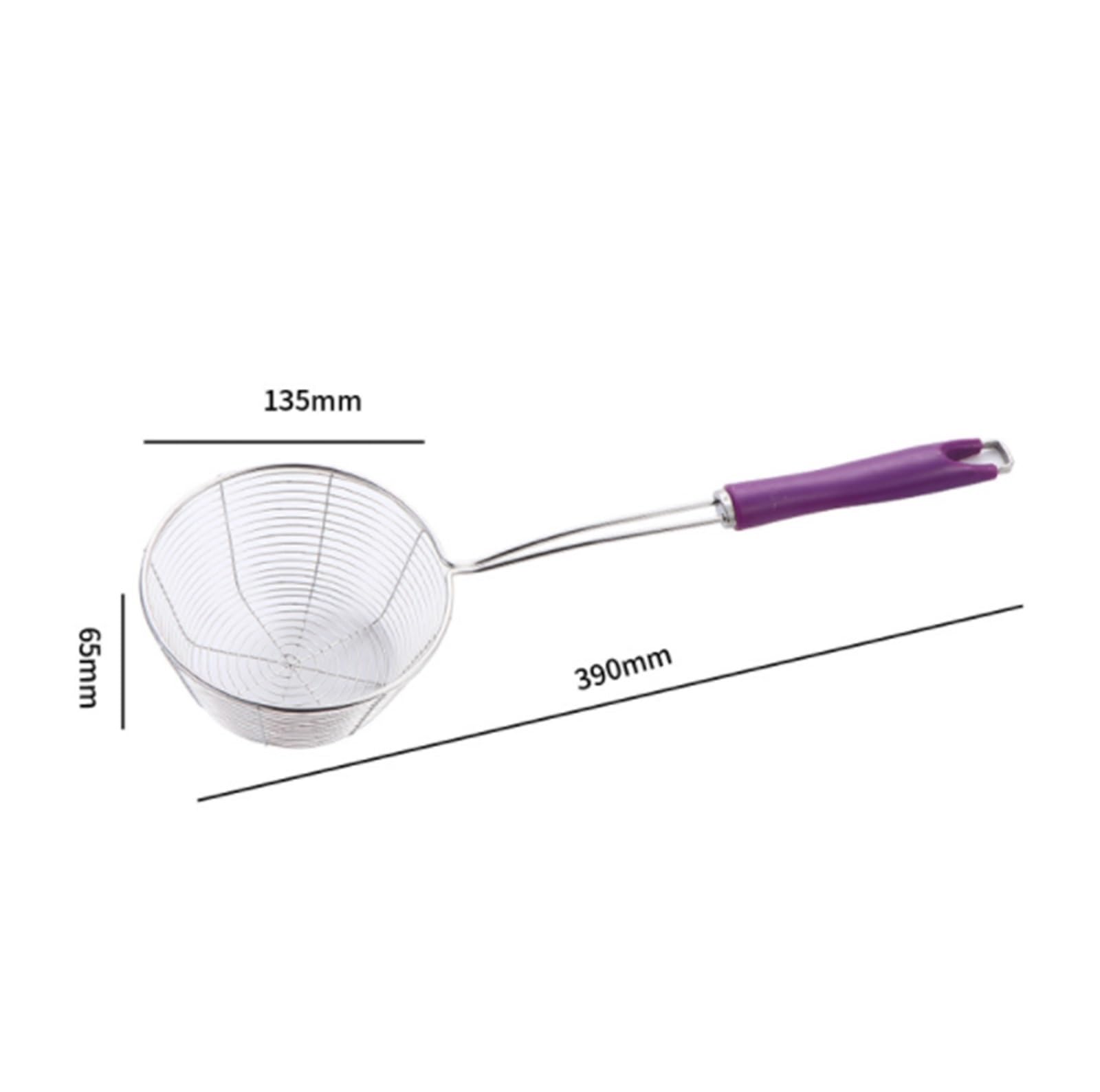 Sitko Durszlak Do Gotowania Sito Do Makaronu Ze Stali Nierdzewnej Smażenie W Gorącym Garnku Durszlak Gadżety Kuchenne łyżka cedzakowa(Purple,39cm)