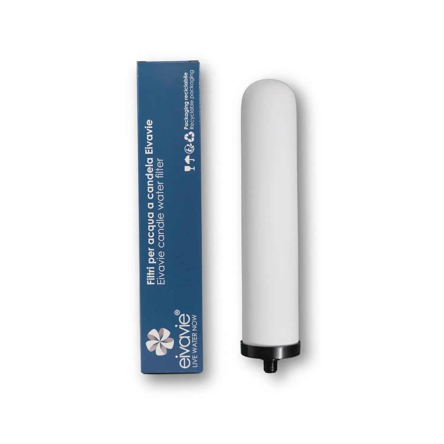Candela filtrante Eivavie® Advanced Ceramicae SI da 10″ con filetto 1/4″ Bsp
