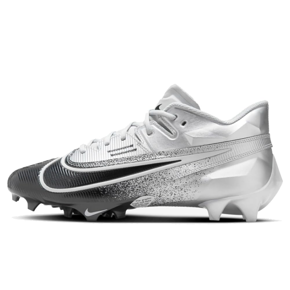 Nike Vapor Edge Elite 360 2 Men's Football Cleats (DA5457-003,Metallic Silver/Black-White) Size 14