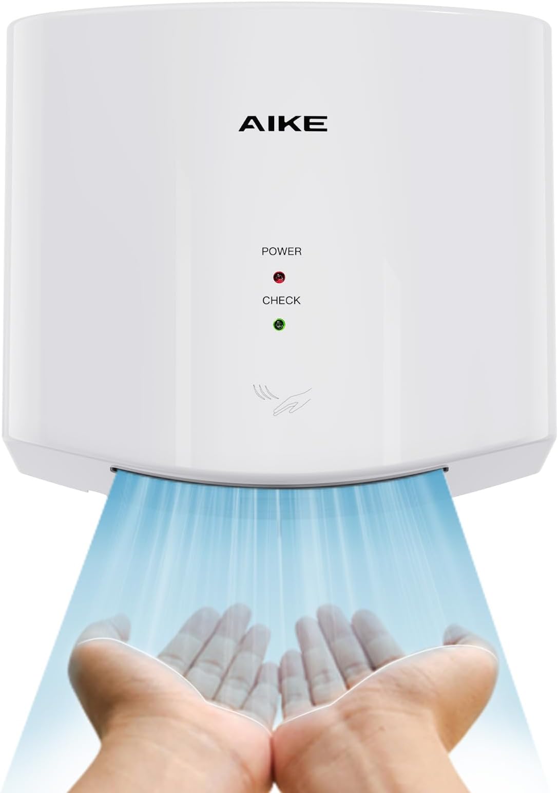 10 Second Hand Dryer for Drying, High Speed Automatic Energy Saving Electric Hand Dryer, Commercial Hand Dryer for Bathroom and Toilet AK2630S 1400W White