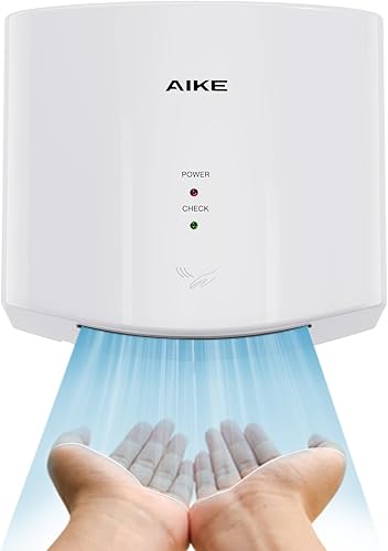 AIKE Air Wiper Compact Hand Dryer 110V 1400W White (with 2 Pin Plug) Model AK2630 Blanco