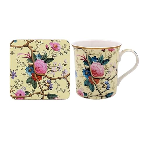 The Leonardo Collection Lesser & Pavey Kilburn Mug & Coaster | Ceramic Mug & Coaster for Home or Work | Premium Design Mug & Coaster Set for All Occasions | Lovely Mug & Coaster - William Kilburn