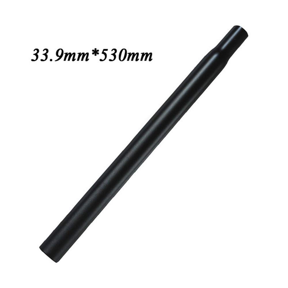 SENQI Tige de selle de vélo VTT en alliage d'aluminium tube φ25.4/27.2/28.6/30.4/30.8/31.8/33.9 mm 350/450/500/530 mm, noir, 33.9*530mm black