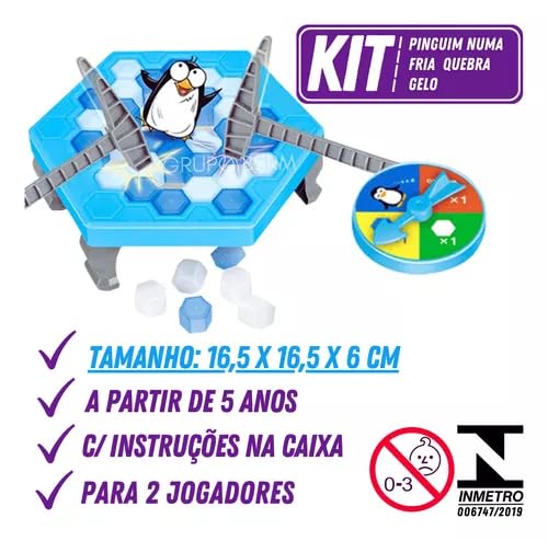 Kit Crocodilo Morde Dedo e Pinguim Numa Fria Jogos Divertidos e Interativos para Crianças Brincadeir