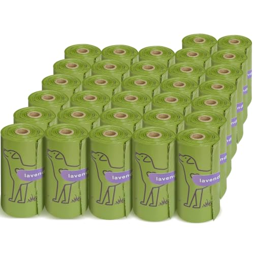 480 Count Lavender Scented 13” x 9” Dog Poop Bags Rolls