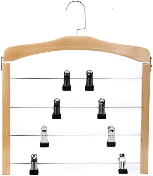 Wardrobe Clothes Organizer Pants Hanger Closet Trouser Jeans Scarf Hangers Storage Perchas para Pantalones Wood Magic Hanger (Color : D, Size : 38cm*38cm)