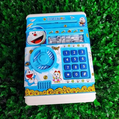 Image of Magicwand Musical Money Safe Kids Piggy Savings Bank with Finger Print Sensor (Blue)