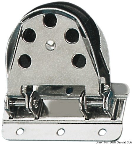 Poulie renvoi basculante INOX 10/12 mm Viadana pour cordage de voilier