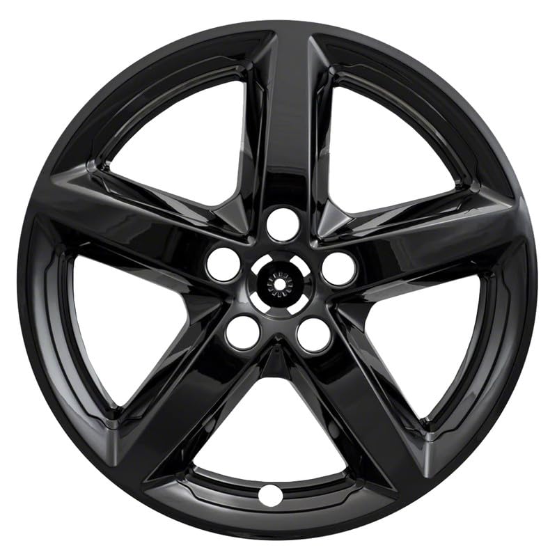 Fuel Rider Set of Four (4) 18 inches Gloss Black ABS Wheel Skin Impostor Wheel Covers Compatible with Select 2011-2019 Ford Explorer