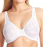 Olga Women's Sheer Tapestry Minimizer Bra, White, 36DD