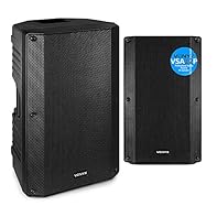 High-Powered Audio Projection – This complete speaker set includes two passive PA speakers, each featuring a 12-inch woofer and delivering a total output power of 1600W, ideal for live sound or DJ setups. Maximum Functionality – With an angled cabine...