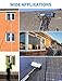 Solar Panel Cleaning Brush and Pole, 20FT Electric Cleaning Roller Brush with Telescopic Water Fed Pole, 100Mins Runtime, 2 Spin Speeds, Outdoor Window Cleaning System for Solar Panel, Window, Roof