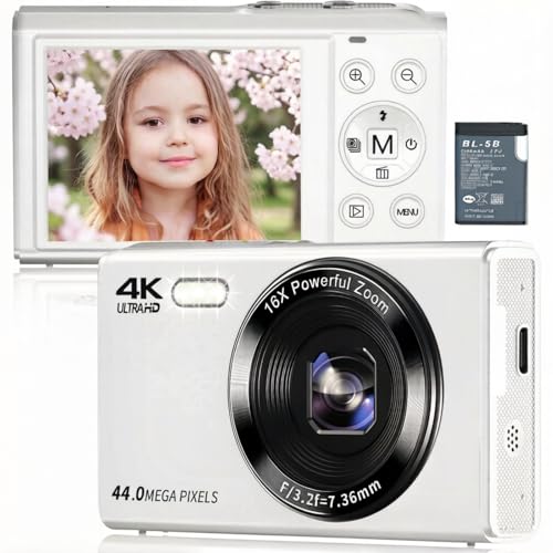 Amazon.co.jp: デジカメ4K44MPAFオートフォーカス機能小型デジタル