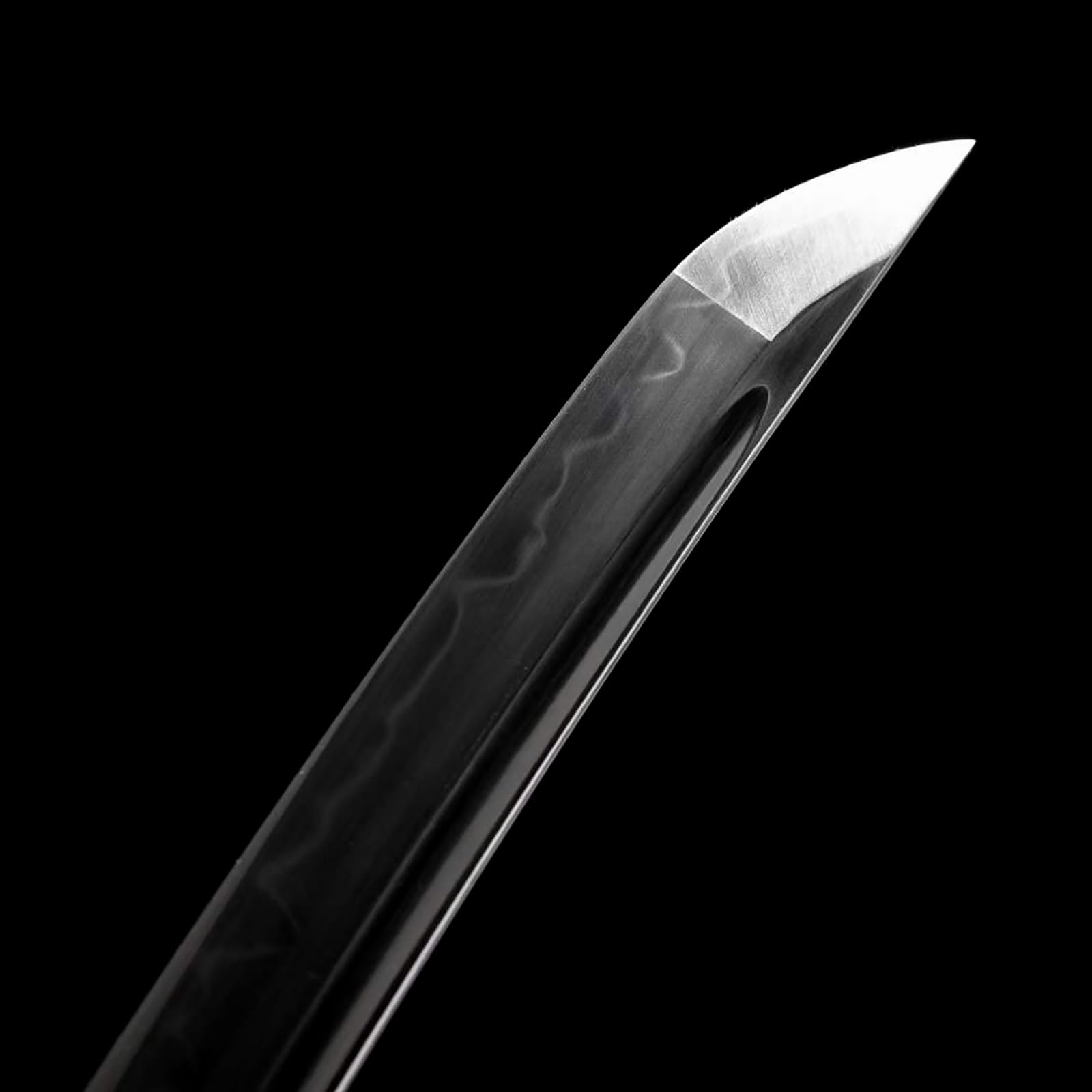 52,5cm handgefertigtes Wakizashi,Klinge aus T10-Stahl mit handgebranntem Wellenmuster,Scheide aus massivem Holz mit Lack,echtes Katana-Schwert für Geschenke,Sammlung,Spielen,Selbstverteidigung,Fitness