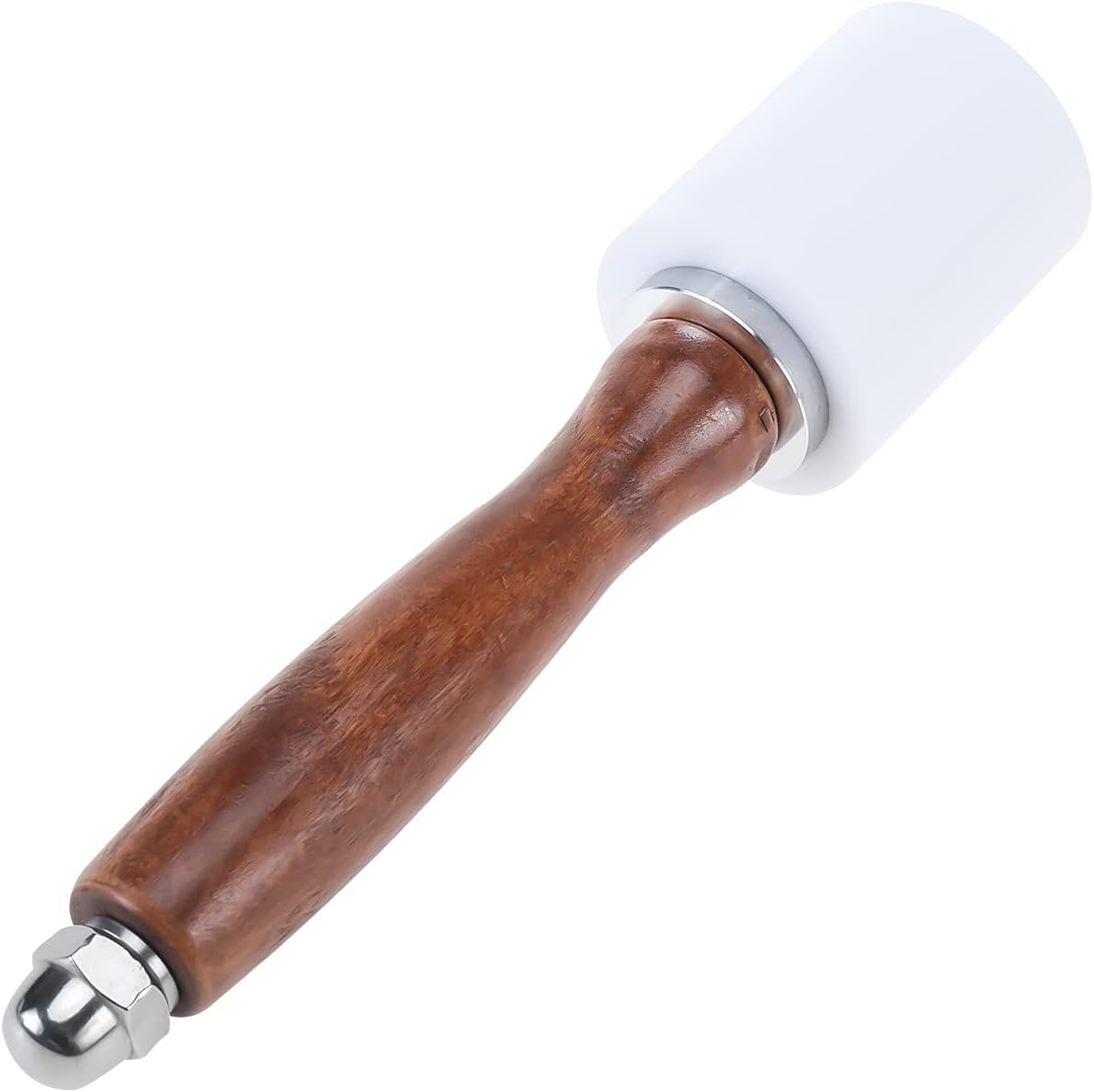 LuckyHigh 2 Type Nylon Hammers Leather Carving Mallets Wood Handle for DIY Stamping Sew Leather Cowhide (2 Pack)