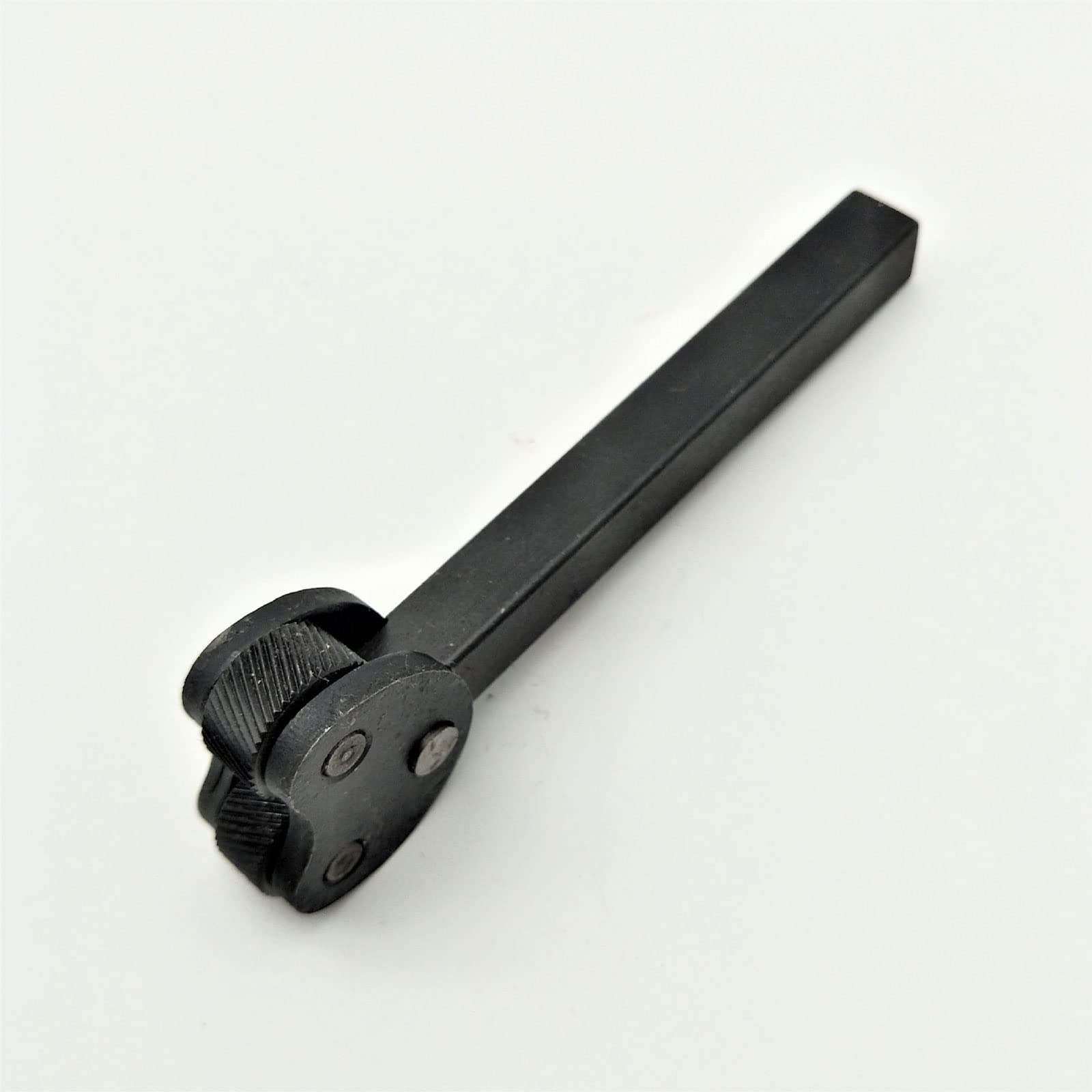 Outil de moletage linéaire droit à double extrémité - Double roue noire - Outil de moletage pour mini tour - Outil de moletage portable pour mini tour