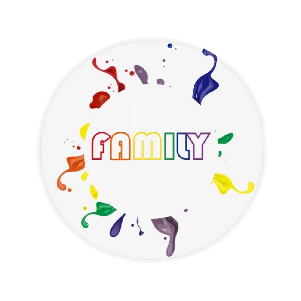 Tapis de sol arc-en-ciel LGBT rond 80 cm, cadeau idéal pour la famille