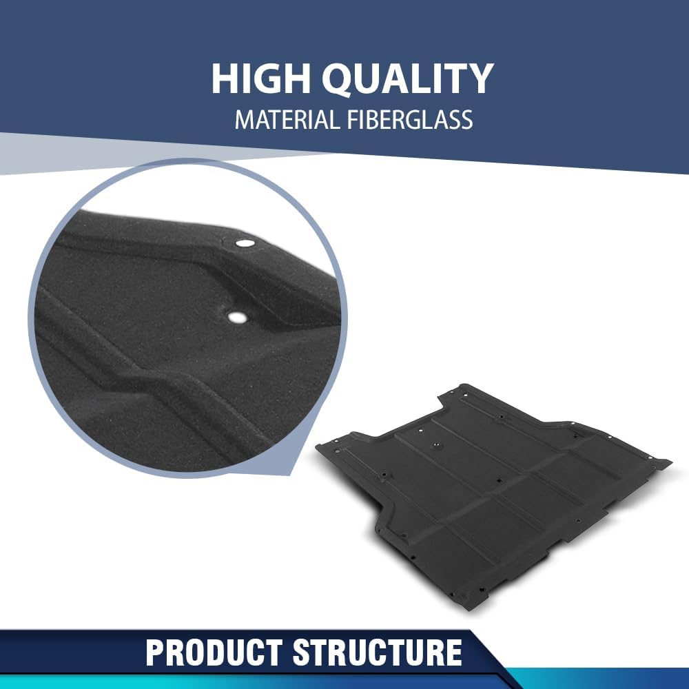 PIT66 Engine Splash Shield Guard 1 Pc Compatible with Audi Q3 8U 2011 2012 2013 2014 2015 2016 2017 2018 8U0863821A Engine Case Guard Under Car Black