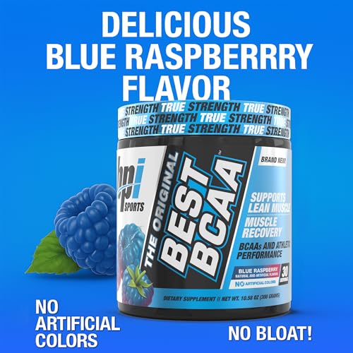 BPI Sports BEST BCAA - BCAA Powder Post Workout Sports Drink with Branched Chain Amino Acids for Hydration & Recovery, for Men & Women - Blue Raspberry - 30 Servings - Thumbnail 3