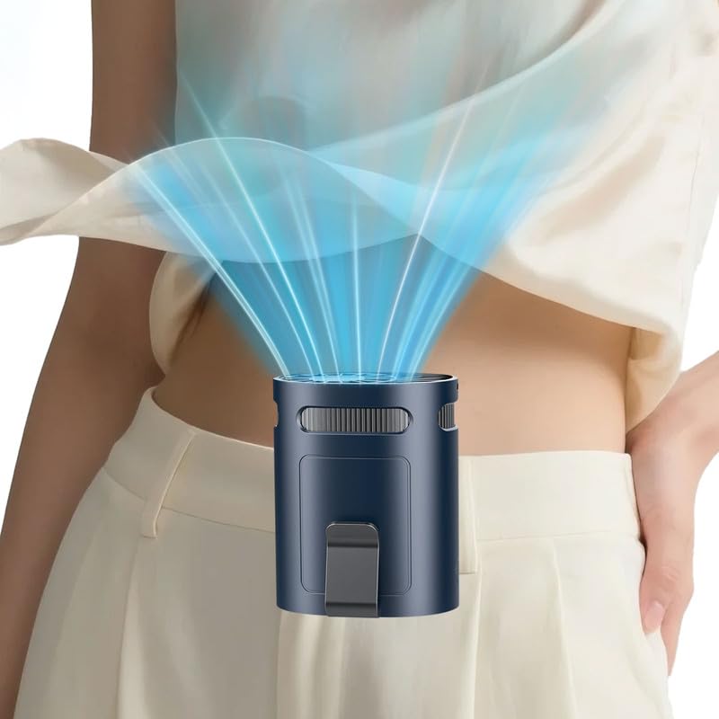 Image of Belt Fan Clip on Waist Portable Cooling Fan-Individual Personal Noiseless Cooler Under Clothes Tshirt Hip Pants Back,Summer Hot Flashes Wear around Your Neck for Adult Outside Walking Working Pink