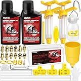 Vautvis Kit Spurgo Freni per Shimano, Kit Spurgo Freni per MTB, Kit di Attrezzi per Bicicletta, Incluso 150 ML di Liquido Olio Minerale per Freni, Imbuto