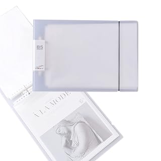 Greeting Card Organizer, Holds 50+ Pages 2 Ring Binder Transparent Postcard Film Photo Album Ticket Photocards Holder Pocket Sleeves (B5 Type)