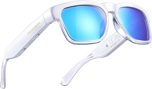 Miniatura 11 de OhO - Lentes inteligentes, lentes de sol polarizados con altavoz Bluetooth, protección UV atlética/exterior y control de voz, unisex (lente de luz