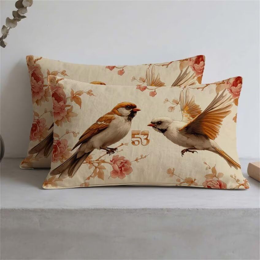 Housse coussin rectangulaire lin avec impression double face haute qualité
