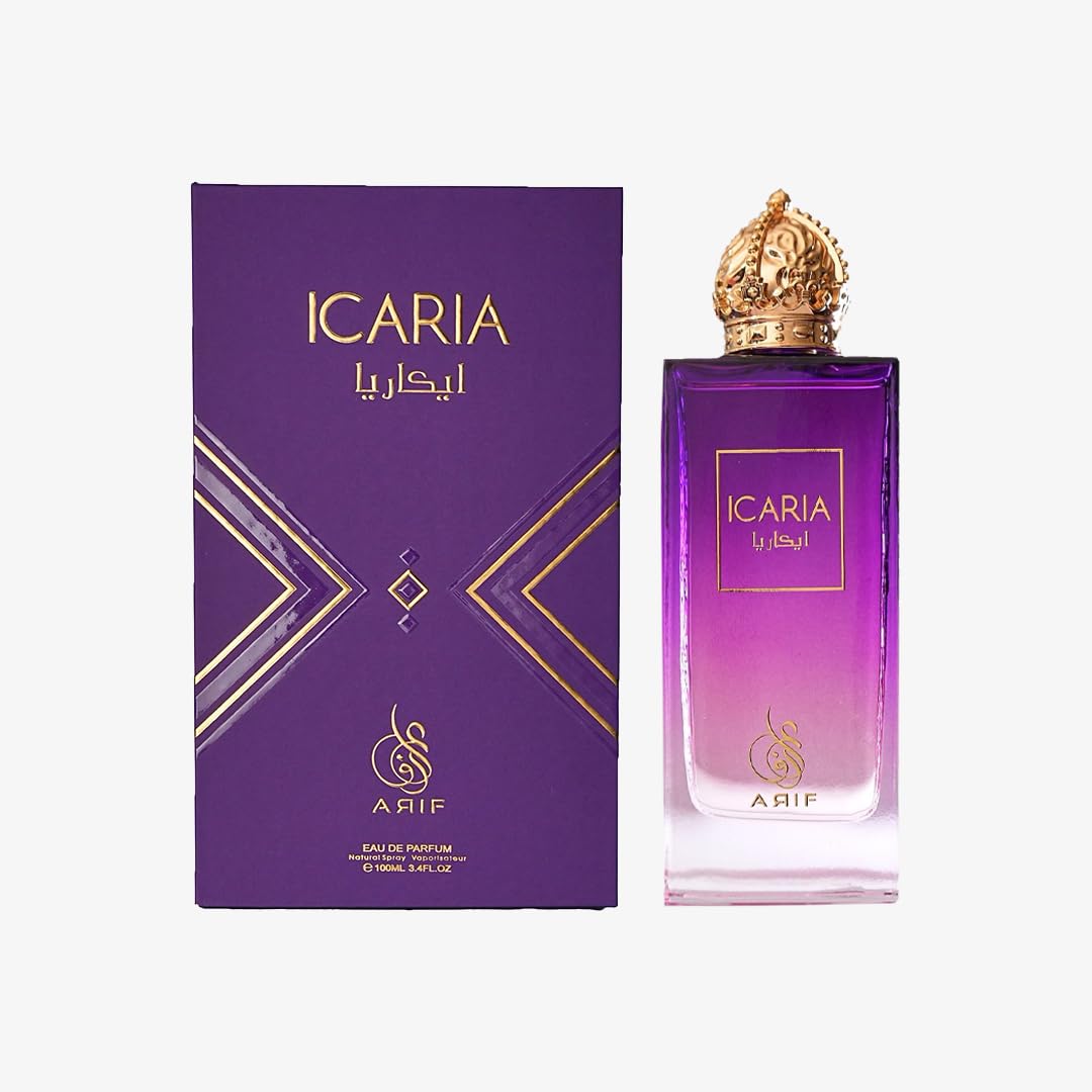 ARIF Icaria Perfumes – Fruity Floral Eau de Parfum for Women – Long-Lasting, Fresh Pear, Iris, Jasmine, Orange Blossom & Patchouli – Elegant & Luxurious Perfume – 3.4 oz
