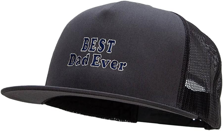 Best Dad Ever Embroidered 5 Panel Mesh Snapback Made in USA