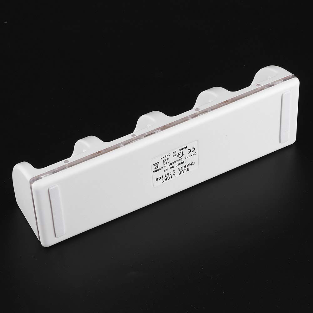 Chargeur de Station de Charge Blanc 4 en 1 avec Batterie 4Pcs 2800mAh pour Wii/Wii Uremotes (Batterie 2800mAh)