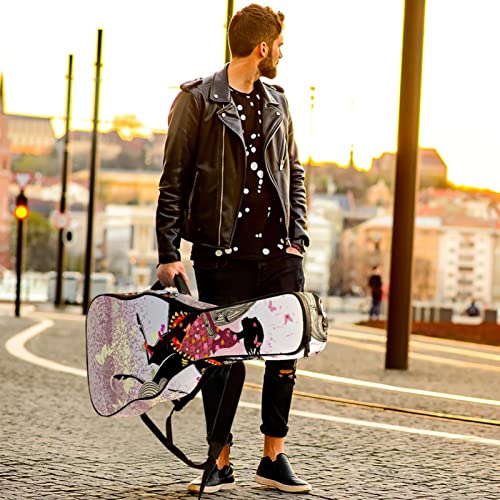 Housse étanche pour guitare acoustique avec double bandoulière et poche Motif champignons et fleurs, cœurs, oiseaux… - Les Beatles, Paul McCartney, John Lennon, RIngo Starr, George Harrison Housse étanche pour guitare acoustique avec double bandoulière et poche Motif champignons et fleurs, cœurs, oiseaux… – Image 7