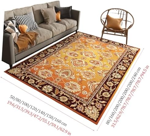 Electric Heated Area Rug - Adjustable Temperature Radiant Floor Heater with 12-Hour Timer, Indoor Electric Space Heater for Living Room, Large 55.1"x78.7" Heated Floor Carpet