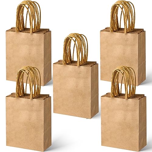 SPERPAND 30Pcs Mini Kraft Gift Bags - 6.5' Small...