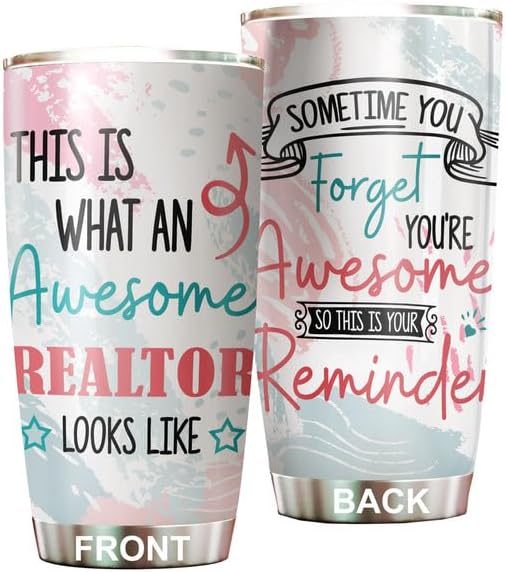MEDROC Real Estate Agent Gifts Tumbler Stainless Steel