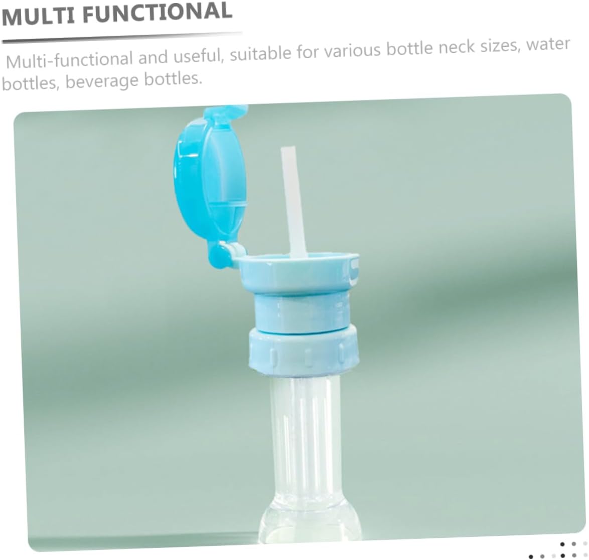 Artibetter 16pcs Boys and Girls Water Bottle Adapter Straw Bottle Caps for Toddlers Leak and Easy to Install and Colors Lake