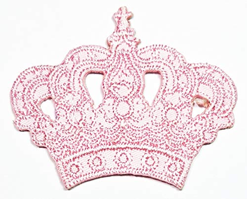 Set 3 Pcs Mini Small Pink Crown Princess Queen Cartoon Kids Applique Embroidered Patch Craft Embroidery Iron On Sewing Logo Clothing Jacket Polo T- Shirt Hat Backpacks #TOP2