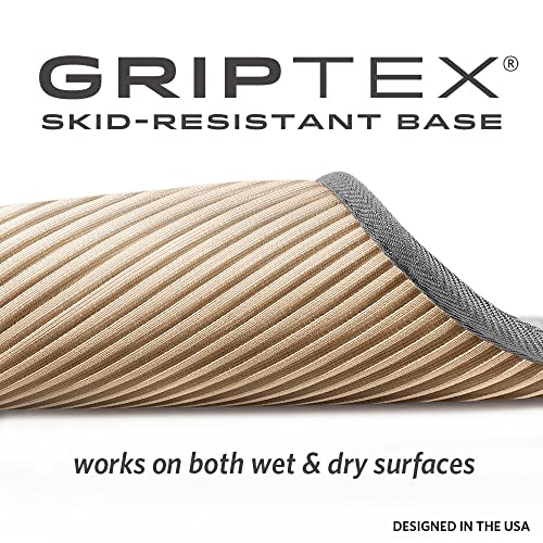 Microdry Coretex Solid Bath Mat For Bathroom, Memory Foam Bathroom Rugs With Griptex Skid Resistant Base, Ultra Absorbent Bath Mats, 24X58, Runner, Black #TOP3