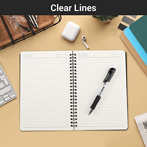 Eusoar A5 Spiral Notebook, 6 Pack 5.5" X 8.3" 120 Pages Lined Travel Writing Notebooks Journal, Memo Notepad Sketchbook, Students College Office Business Subject Diary Ruled Spiral Book Journal #TOP6