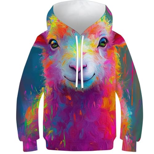 Sweat à capuche agneau 3D enfant - Pull sport confortable sans irritation