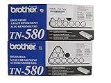 BROTHER TN580X2 TN-580 Dual Pack. Two Brother TN-580's Bundled